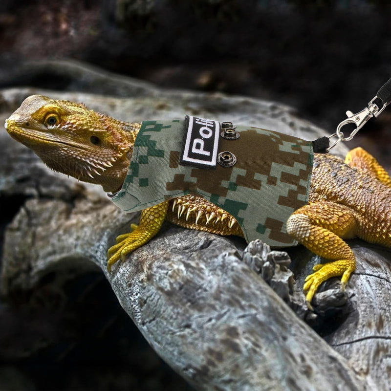 Hypeety Bearded Dragon Harness and Leash Set Adjustable Escape Proof Lizard Leash 4 Pack Outdoor Walking Training Leash and Harness for Bearded Dragon Lizard Reptiles (Green) Green - PawsPlanet Australia