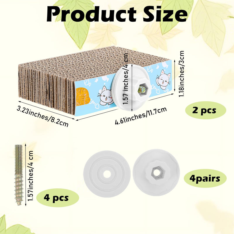 2 PCS Bird Chew Toy Parrot Cage Perch Cardboard Platform Bird Paw Grinding Stand for Cage Birds Resting Platform Stand Parrot Playground Exercise Toys ParakeetsCage Accessories - PawsPlanet Australia