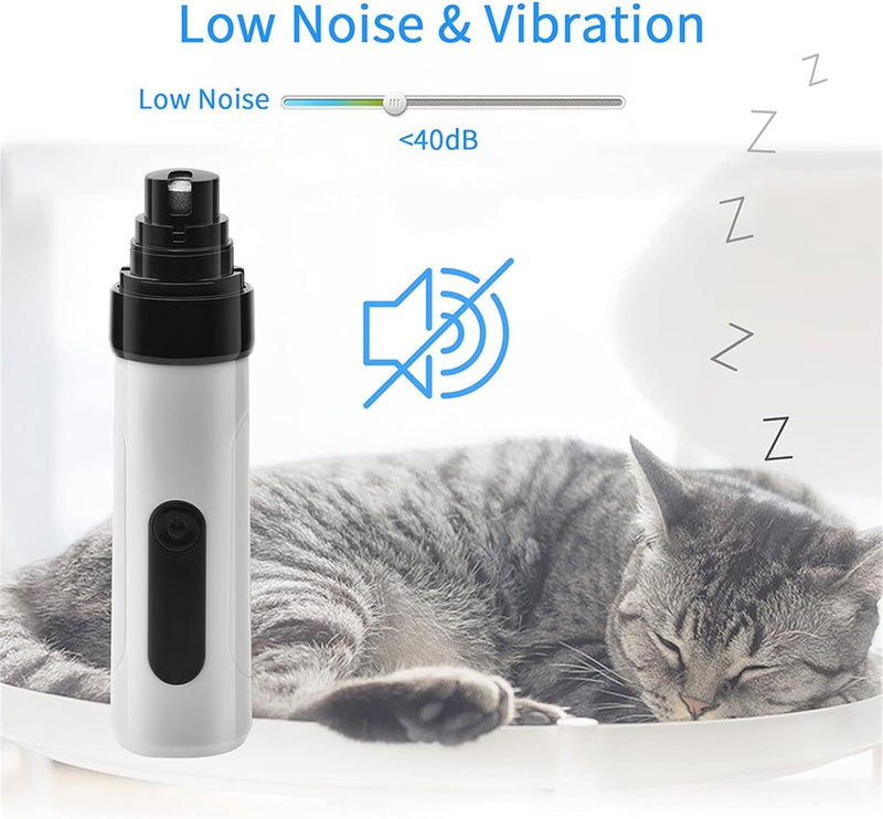 Silent Groom Pro Nail Grinder, 2025 Upgraded Heusom Silent Groom Pro Nail Grinder, Ultra Quiet Operation Pet Nail Clipper, USB Rechargeable Pet Nail Grinder for Dogs and Cats - PawsPlanet Australia