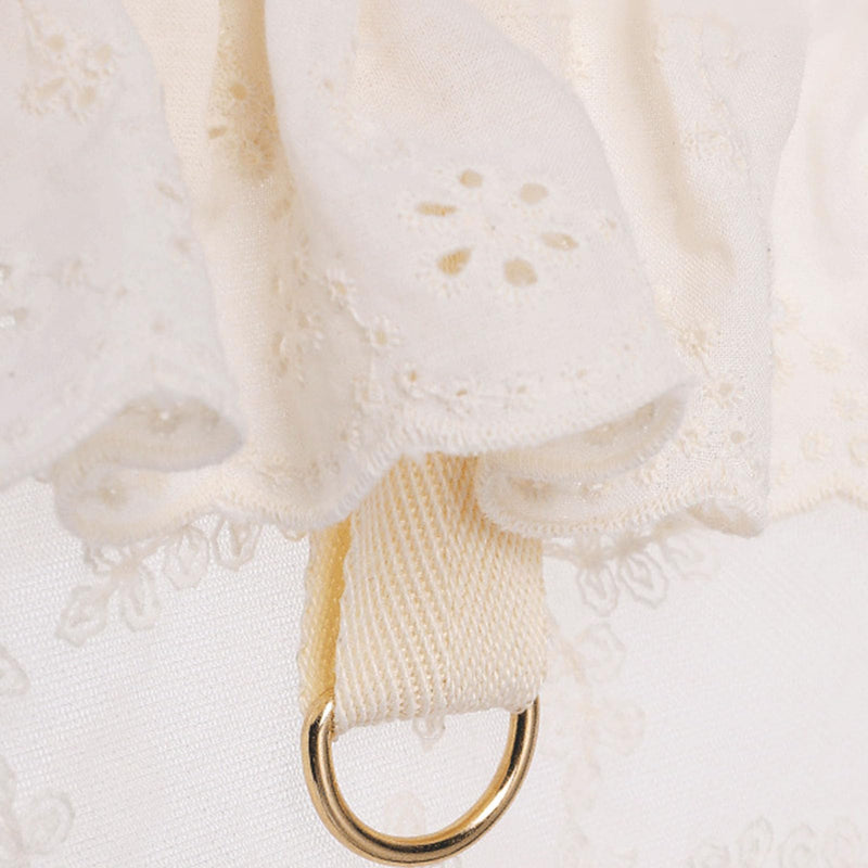 Lace Dog Cat Purse Carrier Breathable Large Capacity Prevents Breaking D Ring Pet Travel Handbag Beige (L) - PawsPlanet Australia
