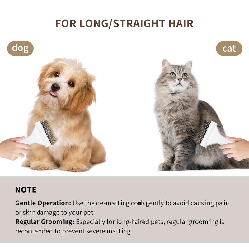 Dog Brush for Shedding cat deshedding grooming supplies for indoor short long hair pet dematting undercoat rake for brish poodle remove matted fur slicker best comb tool cepillo para perros. (White) White - PawsPlanet Australia