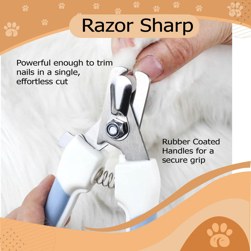 Pet Nail Clippers and Trimmers Feature a Safety Guard for Safe Professional Grooming - Heavy-Duty Design with Nail Files, Ideal for Dogs and Cats - Razor-Sharp for Precise Trimming - PawsPlanet Australia