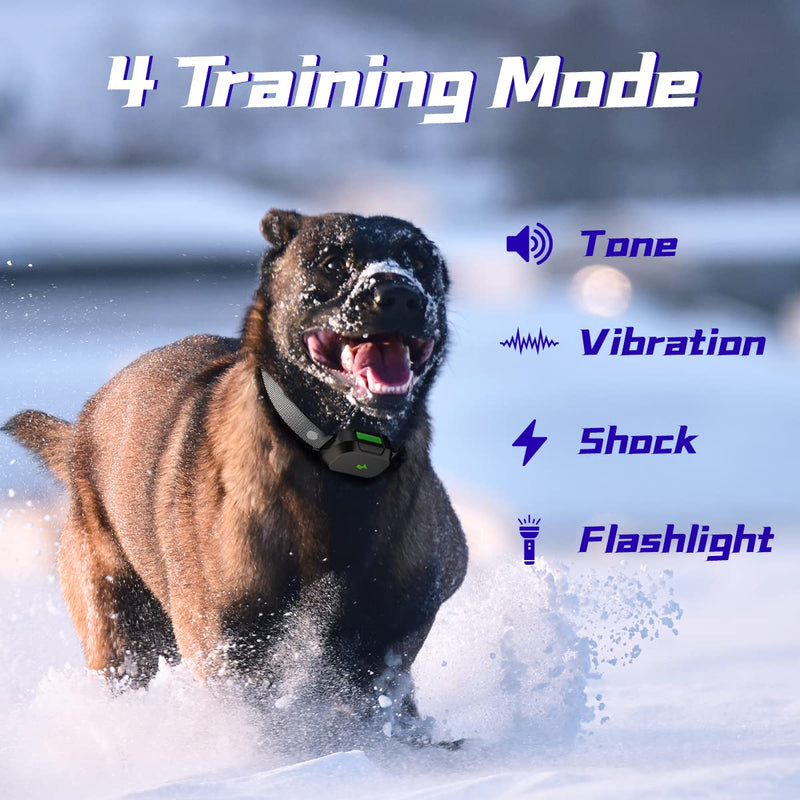 Dog Shock Collar Dog Training Collar with 3300Ft Remote Range 4 Training Modes for Larde Medium Small Dogs with Shock Beep Vibration Waterproof Electric Collar - PawsPlanet Australia
