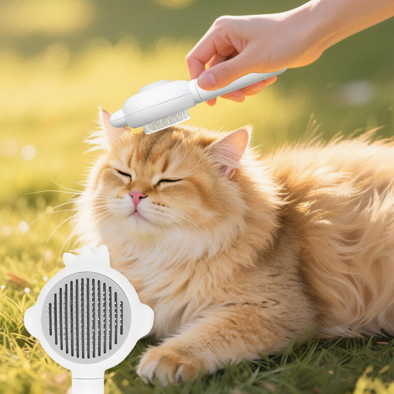 Zoocozy Cat Brush for Shedding, Dog Deshedding Brush, Pet Hair Removal Tool for Puppy Pitten(White) white - PawsPlanet Australia