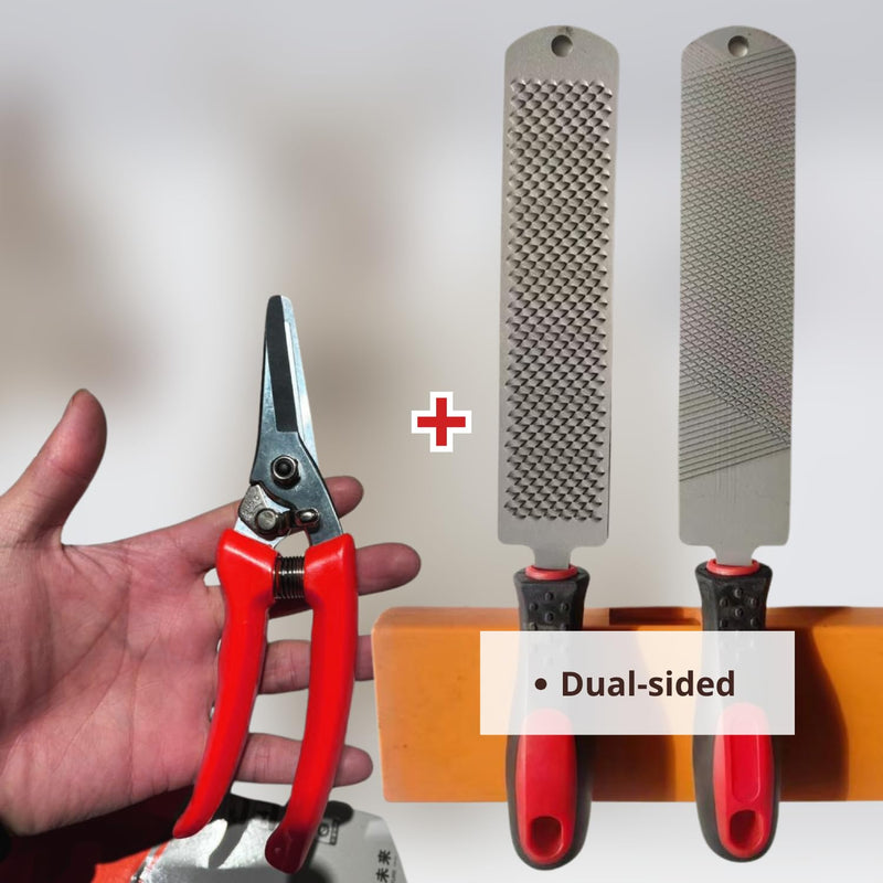 goat hoof trimmers with Mini Hoof rasp File (8-inch) - Nail Clippers for goat Sheep, Alpaca, Lamb, Pig -hoof rasp file - goat nippers - hoof trimmers - Hoof rasp file - PawsPlanet Australia