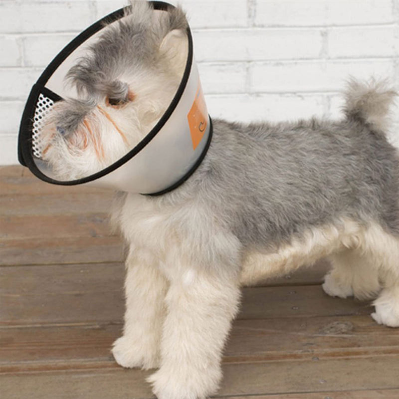 SUQ Pet Cone Recovery, Small Size Cone Adjustable Elizabeth Protective Collar, Anti-Bite Lick Safety Neck Cover, for after Surgery Wound Healing, Bathing, Trimming Nails (33-36cm)