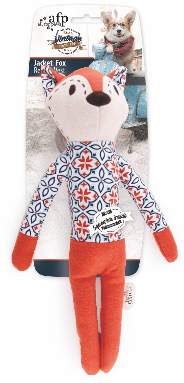 All For Paws AFP4806 Plush for Dogs Fox Jacket Vintage Pet - PawsPlanet Australia