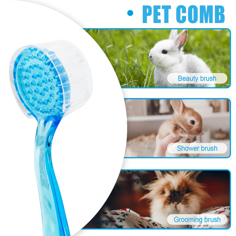 3 Pck Hamster Bath Brush, Reptile Cleaning Supplies,Massage Combs for Hedgehog Turtle blue - PawsPlanet Australia