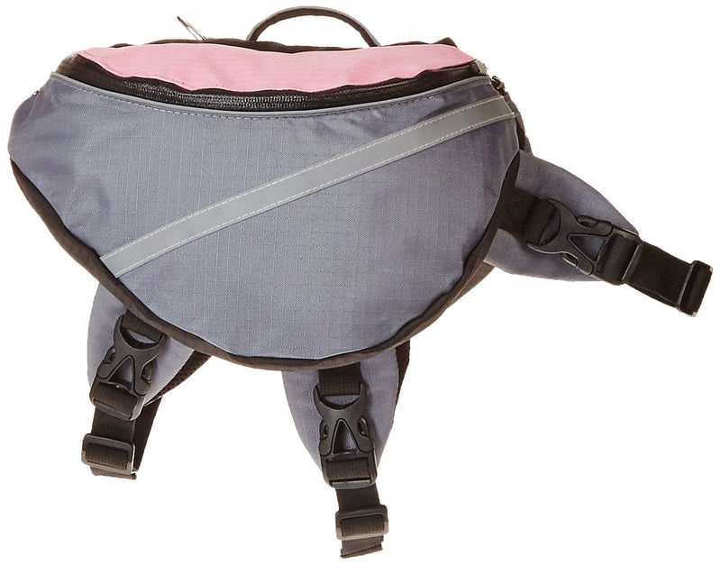 Doggles Dog Extreme Backpack, Gray/Pink, Medium - PawsPlanet Australia