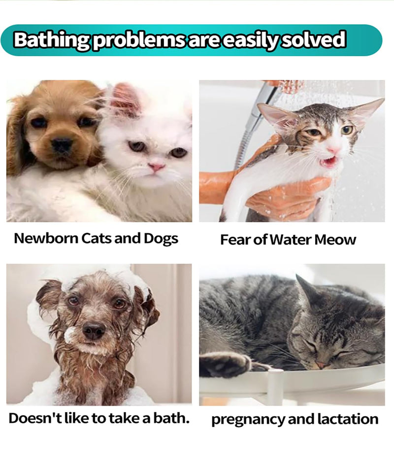 AQUASAFE Pet Bath & Cleaning Gloves for Allergy Prevention & Deodorizing | Thick, Moisturizing Wipes with Aloe & Vitamin E | No Rinse Needed for Daily Care, Travel, Grooming (6PCS) 6PCS - PawsPlanet Australia