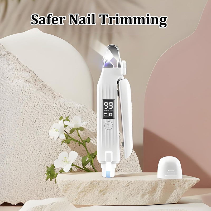 2 in 1 Dog Nail Trimmers & Clippers with LED Lights & Display,Splash Guard,Multiple Grinding Methods, Ultra-Quiet,USB Rechargeable, for Small, Medium, and Large Cats & Dogs White-03 - PawsPlanet Australia