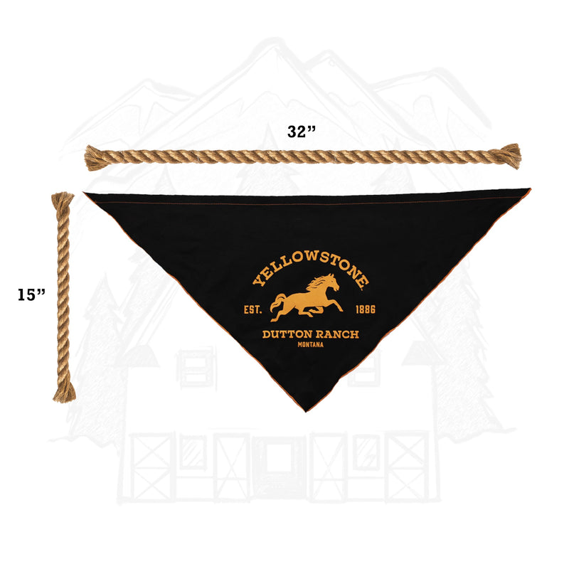 design LAB, Inc. Yellowstone Official Merchandise | Dog Toy and Western Accessories Bandana Set | Plush Stuffed Animal Bison & Bandanas Set