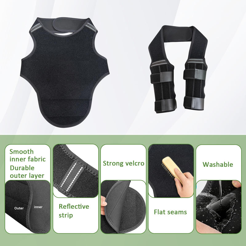 Dog Knee Braces for Back Leg, Dog Leg Brace with Vest for Small Medium Large Dogs Knee Support for Dogs ACL/CCL Care Ideal for Dog Back Legs (S)