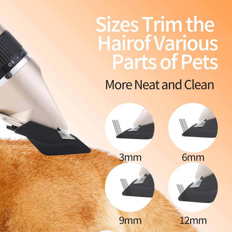 Aovdy Dog Clippers Grooming Kit Dog Shaver Clippers Hair and Paw Electric Cleaning Hair Clippers Set for Dogs Cats Rabbit (Gold, Scissor Set+Foot Shaving Blade) - PawsPlanet Australia