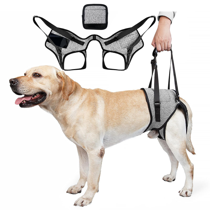 Dog Lifting Harness for Back Legs, Dog Support Harness Slings for Large Medium Small, Adjustable Dogs Brace for Hind Leg, Support Strap for Injured Disabled Elderly Dogs Walking Aid (XL) XL