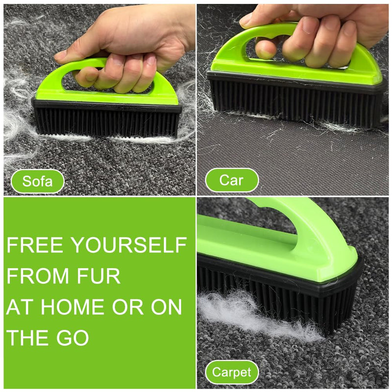 Pet Hair Remover Rubber Brush, Bath Brush for Dogs & Cats, Reusable Lint Roller, Furniture & Car Hair Removal Brush, Effective for Carpets, Couches, and Clothes - PawsPlanet Australia