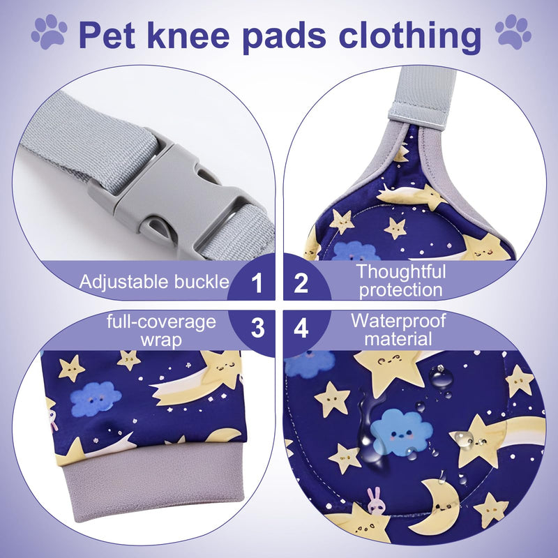 Knee Pads for Dogs Pack of 2 Recovery Sleeve Dog Elbow Pads Blue and Yellow Surgery Recovery Sleeve for Medium and Large Dogs Front Legs Knee Support Osteoarthritis (XL) XL