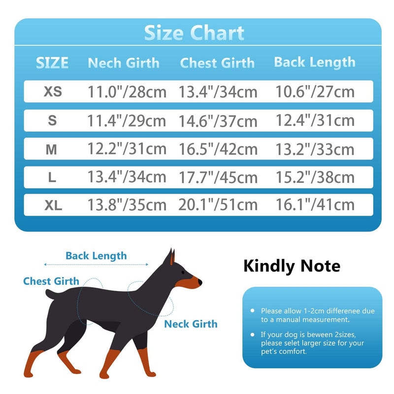 Etdane Dog Recovery Suit After Surgery, Surgical Onesies for Female Male Doggy Pet Vest Shirt Alternative Cone E-Collar Blue Red Plaid Small