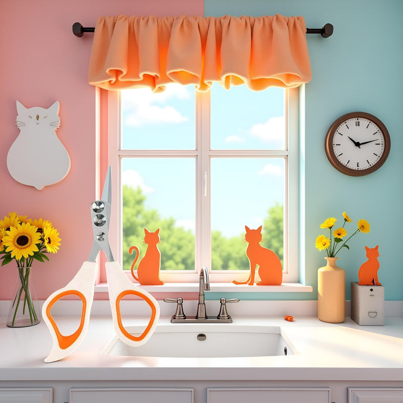 Jowxsx Orange Cat Nail Clippers with Circular Cut Hole,Cat Claw Clippers Cat Nail Trimmers Avoid Over Cutting Pet Nail Clippers Grooming Tool for Cat,Cat Nail and Trimmers，Grooming - PawsPlanet Australia