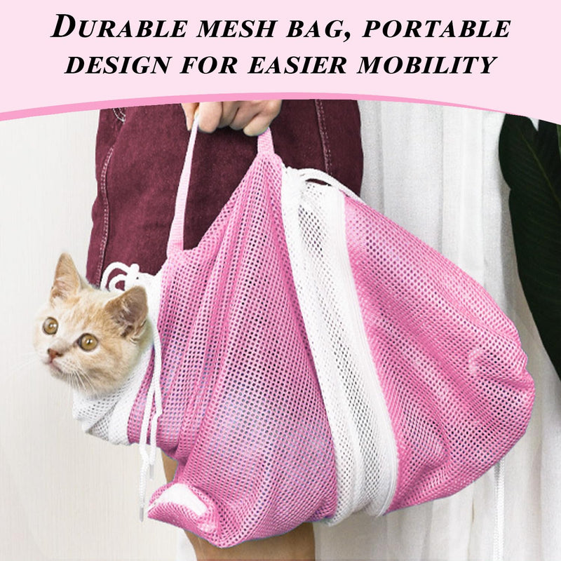 Pack of 2 Cat Wash Bags, Cat Storage Bag, Adjustable Retention Bag, Cat Care Accessories, Pet Supplies