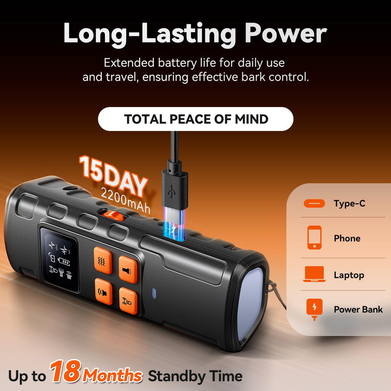 Dog Bark Deterrent Devices?Upgraded Smart Display?,3X Ultrasonic Pet Gentle Anti Barking Device for Dogs,Stop Neighbors Dogs from Barking,Indoor Outdoor Bark Control for Dog Training