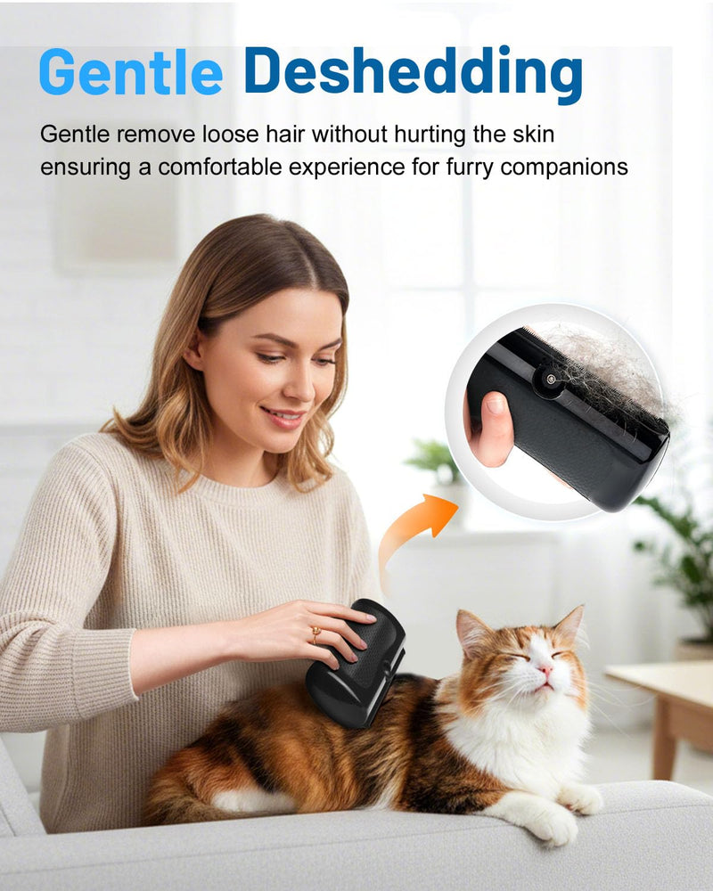 Grooming Pro Deshedding Brush, 2026 Upgraded Groomingpro Deshedding Dog Brush 2.0- Pet Hair Remover Comb, Professional Dog Brush for Shedding Short Haired and Long Haired Dogs Cats Rabbit Horse Black - PawsPlanet Australia