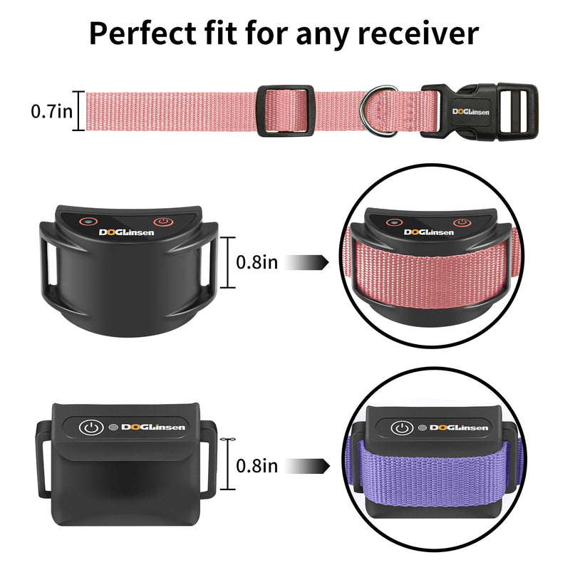 Dog Training Collar Replacement Strap, Dog Replacement Collar Strap, Shock Collar for Delupet Bousnic Patpet Hkzooi Dog Care Nikketta Yawpet Maisoie Educator - Pink & Purple Pink1+Violet1 - PawsPlanet Australia
