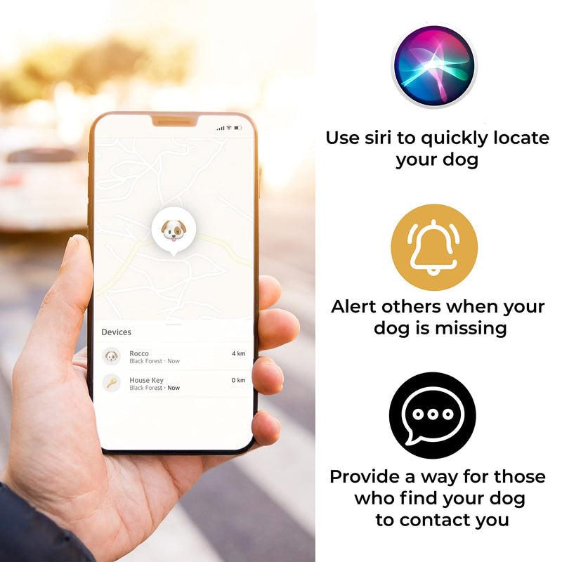 Pup Culture AirTag Collar (2 Pack) | Durable & Protective AirTag Holder - Track Your Pet Using Apple AirTag Technology 2 Pack Black - PawsPlanet Australia