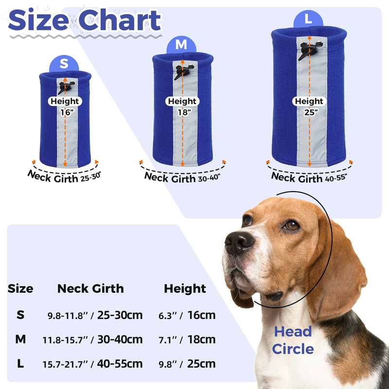 Dog Ear Protectors, Noise Protection for Dogs Ears Firework Protection Calming Hoodie Ear Muffs Calming Cap(Blue, M)