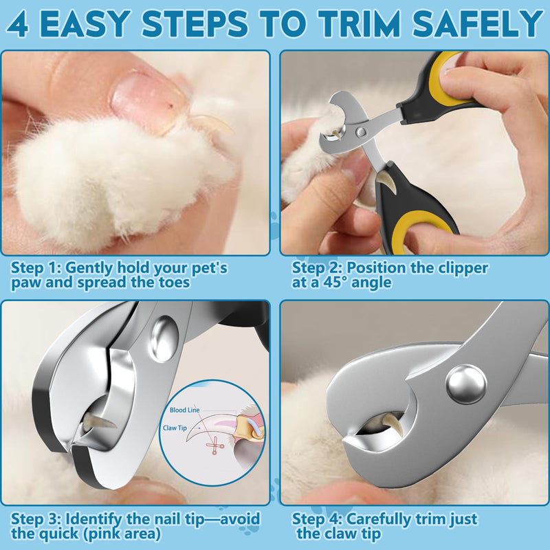 Cat Nail Clippers, Professional Pet Claw Clippers for Indoor Cats, Kittens, Small Dogs, Puppys, Birds, Rabbits, Safe Nail Trimmer and Grooming Tools for Small Animals Home Pets - PawsPlanet Australia