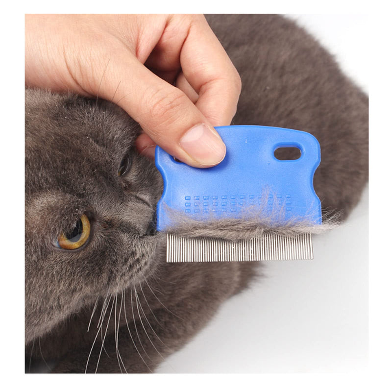 5 Pieces Grooming Combs - Tear Stain Remover for Pets, Lice and Flea Remover, Dandruff and Mucus Removal for Small Dogs and Cats 5-Set