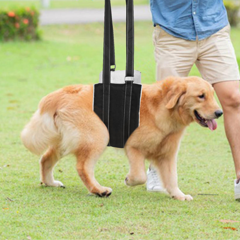 FEimaX Portable Dog Sling for Back Legs Adjustable Harness for Dogs Hind Leg Support Soft Lift Support and Rehab Harness for Weak Rear Legs Help Injured Disabled and After Surgery Dogs Small to Large Black M - PawsPlanet Australia