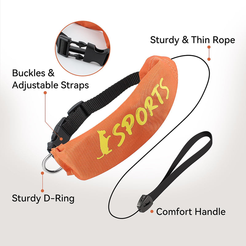 Lesypet 2 in 1 Retractable Dog Leash Collar, Hands-Free Dog Walking Collar with Retractable Leash for Medium Large Breed Dog Outdoor, Orange L - PawsPlanet Australia