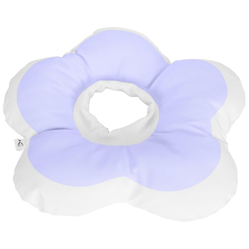Floral Elizabeth neck collar for pets, waterproof, lick-proof, soft, comfortable, adjustable, for post-surgery recovery, Halloween and Christmas parties, (S) Purple S