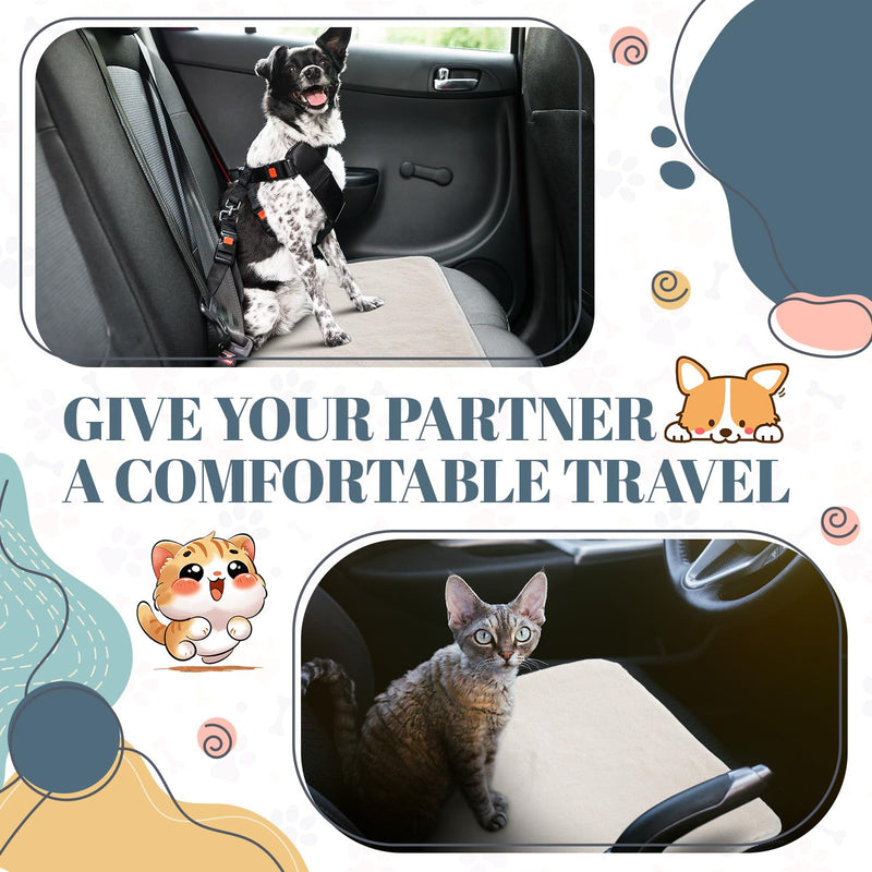 4 Pcs Pet Carrier Pad Travel Pet Reversible Dog Mat Replacement Liners for Travel Dog Bed Pad Washable Plush Cashmere Double Sided Bed Mat for Cat Kennel Crate(Beige,17 x 11 Inch) 17 x 11 Inch Beige - PawsPlanet Australia