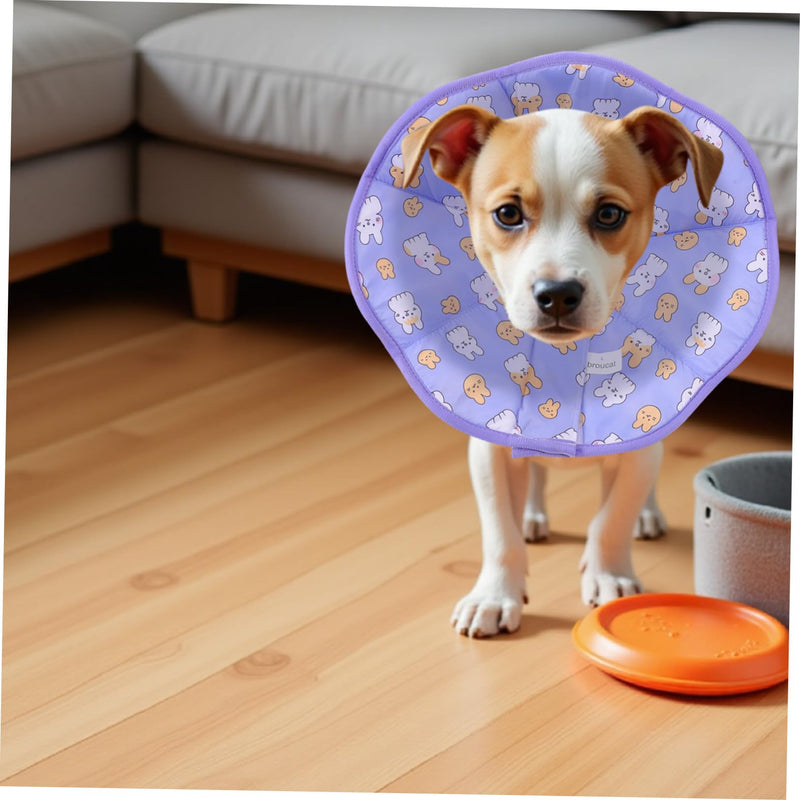 TOYANDONA Anti-Leak Recovery Collar for Small Dogs and Cats, Adjustable Soft Conical Collar 32 x 36 cm, Post-Surgical Protective Collar for Pets, Easy Cleaning