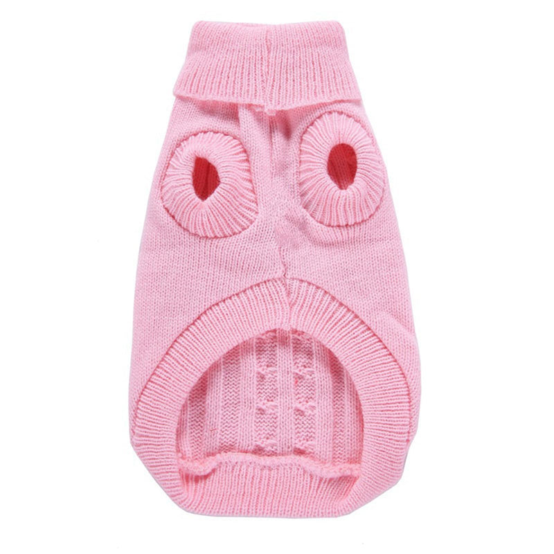 CHBORCHICEN Small Dog Sweaters Knitted Pet Cat Sweater Warm Dog Sweatshirt Dog Winter Clothes Kitten Puppy Sweater (Medium,Pink) Medium Pink