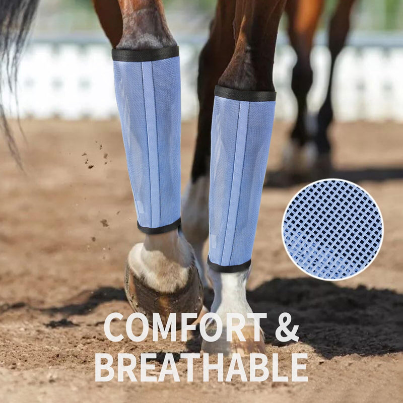 4sets Horse Leg Protective Cover Horse Leg Mosquito Protective Cover Equestrian Products Wholesale Horse Foot Protective Cover Blue green