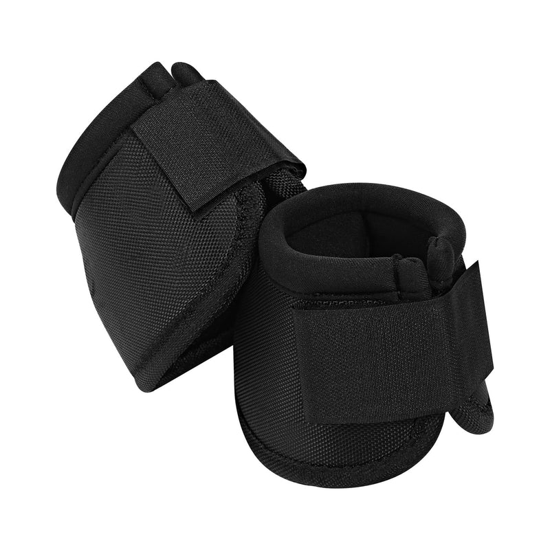 No Turn Bell Boots for Horses Ballistic Hoof Overreach Bell Boot Durable Shock Absorbing Hoof Protection (Black, Medium) Black