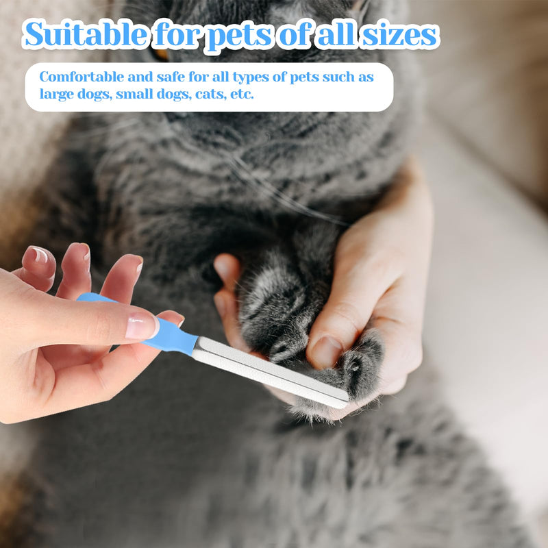 Small Dog Nail File Set, 3Pcs Professional Nail Grooming Tool, Metal Emery Boards, Pet Filer for Small Dog, Cat and Kitten, Smoothing Rough Edges of Pet’s Nails, Remove Burs（5.5inch, Blue） - PawsPlanet Australia