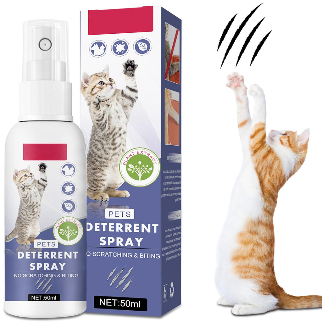 Tetra No Scratch Spray for Cats, Natural Anti Scratch Cat Spray, Effective Cat Bitter Spray for Chewing & Scratching Keep Off Cat Indoor or Outdoor, Protect Furniture, Curtain, Floor & Plant, 50 Ml