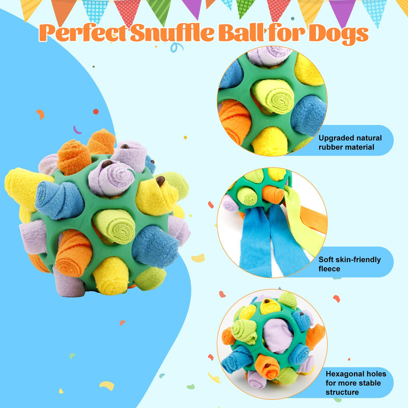 2 Pack Easter Snuffle Ball for Dogs, Interactive Dog Foraging Toys, Training Natural Foraging Skills, Dog Feeding Training, Pet Puzzle Toys, Dog Food Ball for Small/Medium/Large Dogs (Green) Green - PawsPlanet Australia