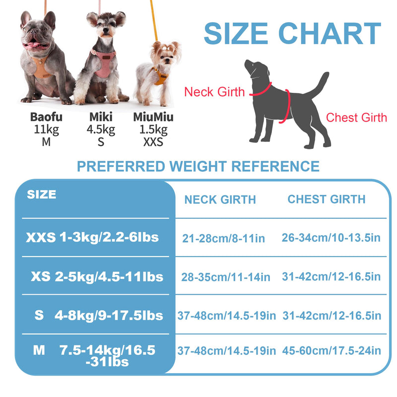 Puppytie No Pull Dog Harness with Multifunction Dog Leash,Soft Adjustable No Choke Escape Proof Pet Harness Vest for Medium Dogs or Large Dogs,Ocean Blue,M Ocean Blue M(16.5-31lb） - PawsPlanet Australia