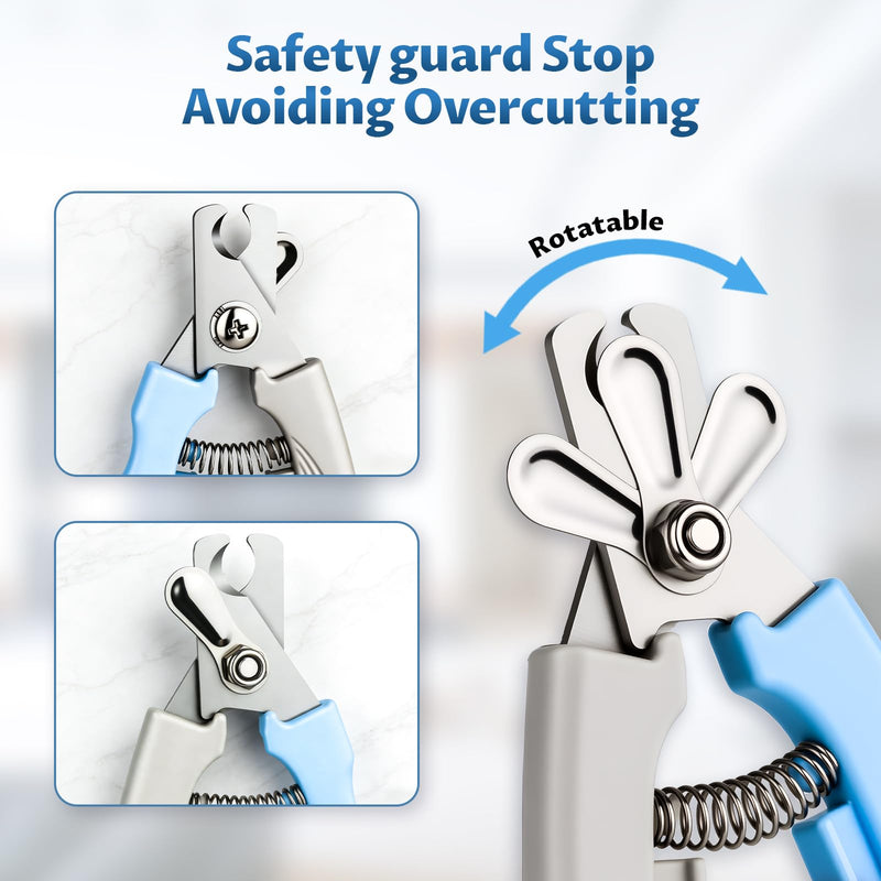 Dog and Cat Nail Clippers,Dog Nail Trimmer with Safety Guard,Prevent Excessive Nail Trimming,Free Nail File Included, Professional Grooming - PawsPlanet Australia