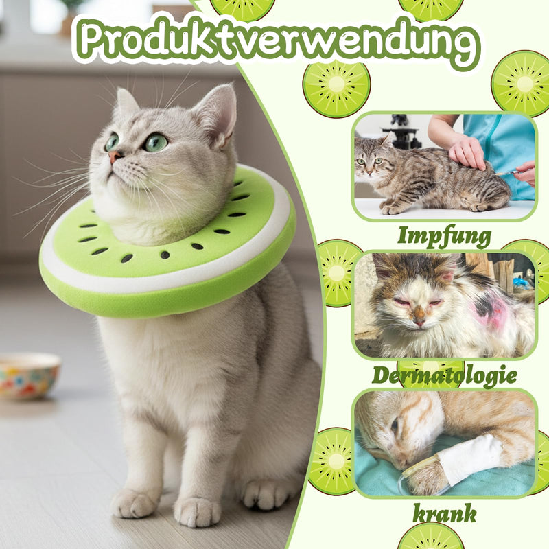 Cat Collar, Cat Collar, Cat Body After Surgery, Cat Collar, Adjustable Small Soft Leisure Collar for Cat Care (Green)