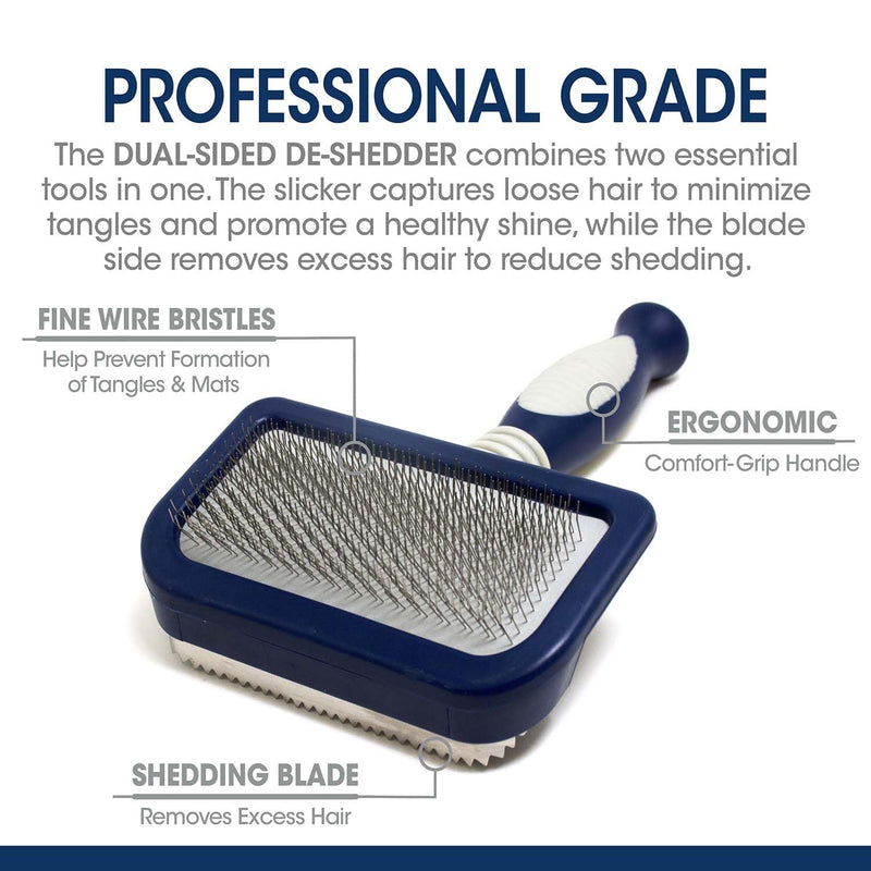 Four Paws Slicker Brush Shedding Blade Medium - PawsPlanet Australia