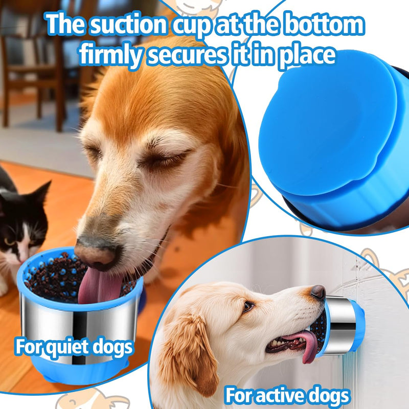AIERSA Dog Freeze Bowl, Lick Bowl for Dogs, Upgraded Metal Anti-Chew Prottection, Slow Eating Dog Bowl, Dog Peanut Butter Lick Bowl,Silicone Slow Feeder Dog Bowls for Large Small Puppy Dogs - PawsPlanet Australia