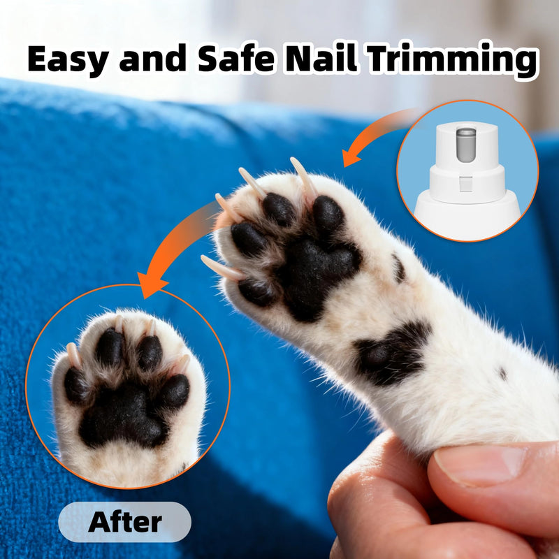 Dog Grooming Kit Hair Clipper with LCD Display - Low Noise Pet Hair Trimmer, Dog Nail Grinder Clippers for Grooming, Rechargeable Cordless Waterproof Paw Trimmer for Cats and Other Pets Silver