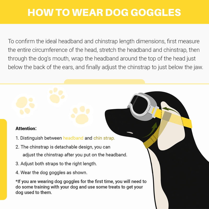 Pet Sunglasses for Dogs – UV Protection Glasses with Diamond Accents, Yellow-Reflective Lenses, Lightweight & Secure Fit (for Medium to Large Breeds) - PawsPlanet Australia