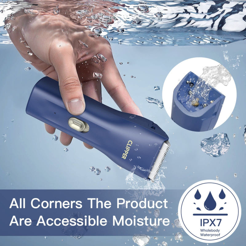 Dog Grooming Kit Clipper for Thick Coat Low Noise Cordless Cat Hair Trimmer Rechargeable Shaver Pet Grooming Tools for Small and Large Animals L006-blue - PawsPlanet Australia